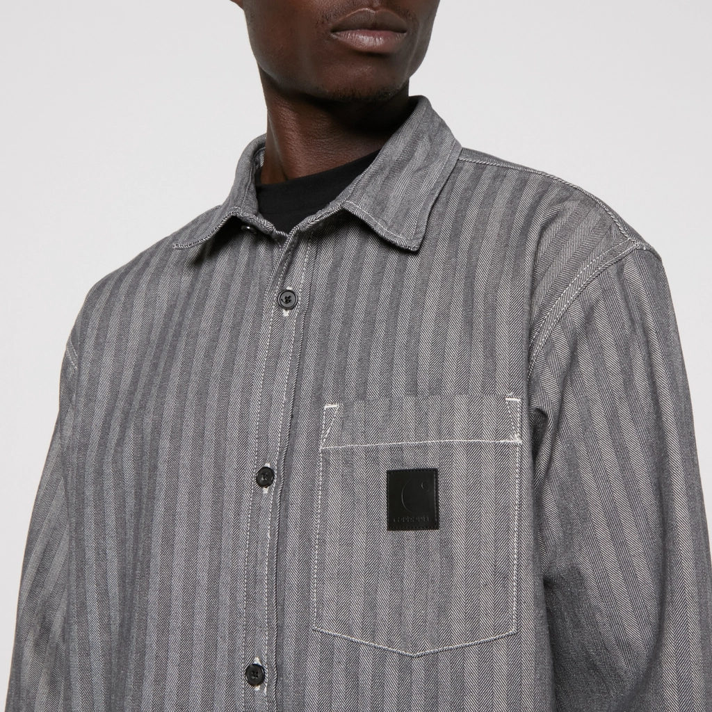 Carhartt WIP Menard Herringbone Denim Shirt Jacket - S